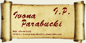 Ivona Parabucki vizit kartica